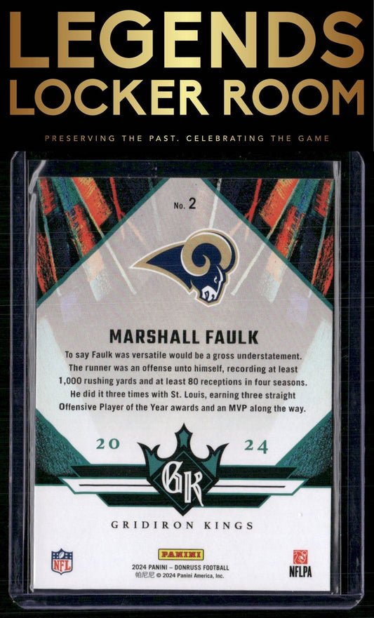 2024 Donruss #2 Marshall Faulk All-Time Gridiron Kings