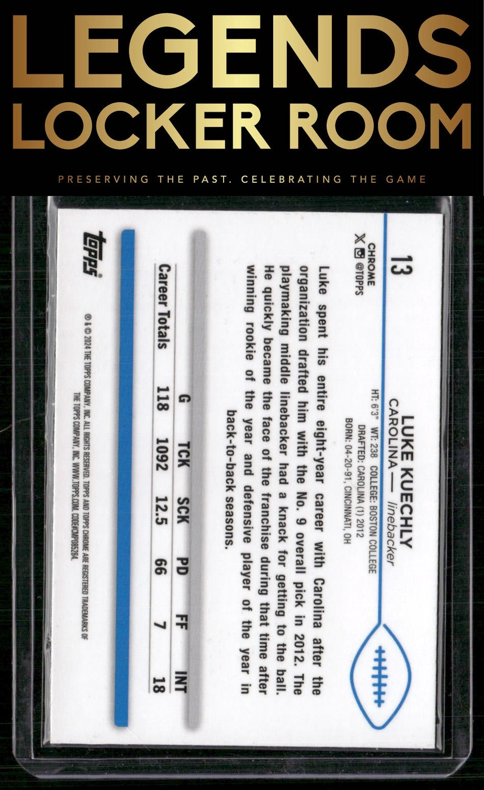 2024 Topps Chrome #13 Luke Kuechly