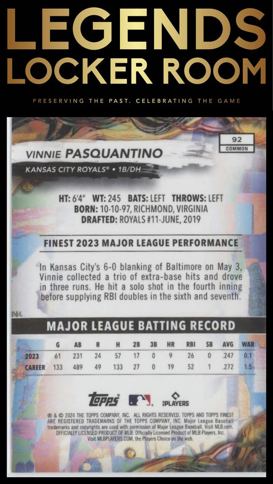 2024 Finest #92 Vinnie Pasquantino