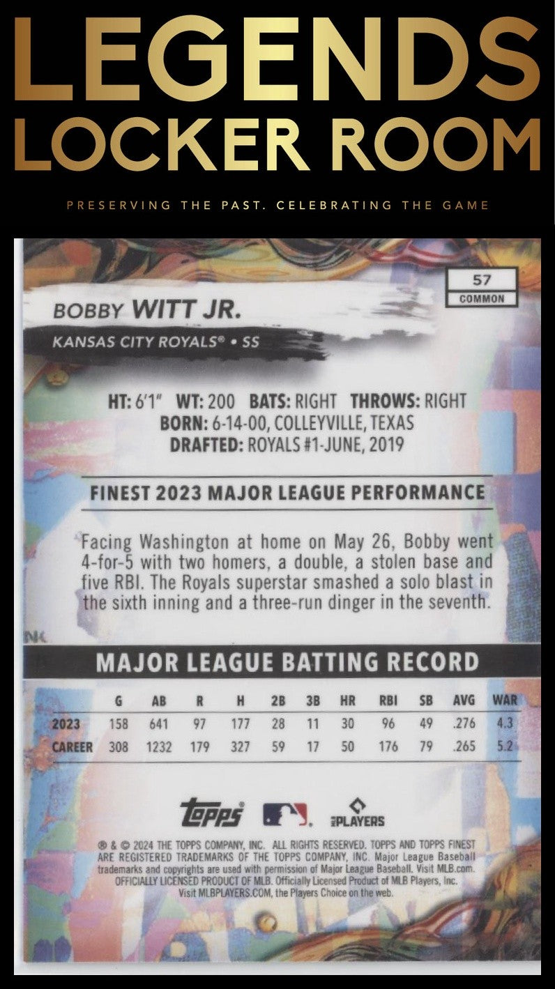 2024 Finest #57 Bobby Witt Jr.