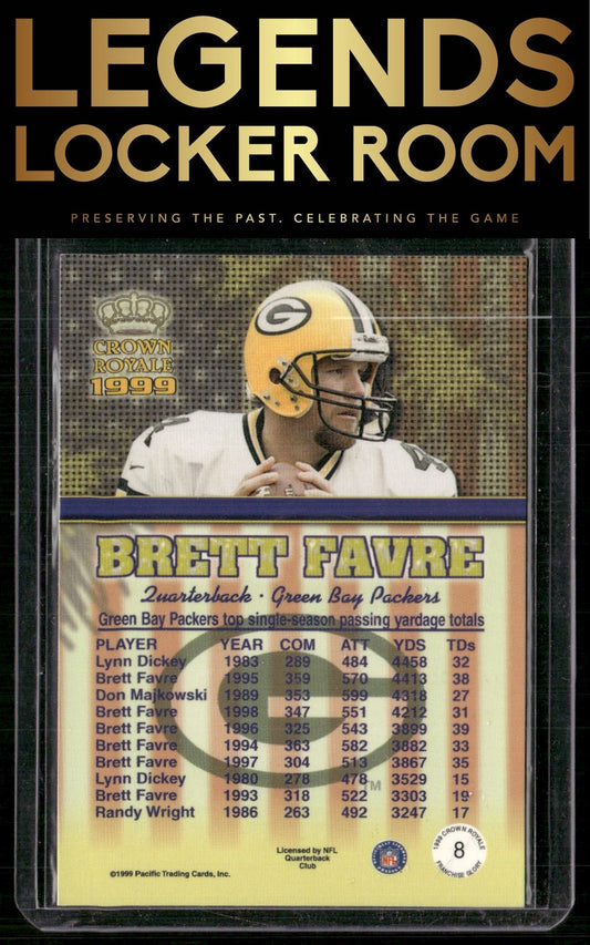 1999 Pacific Crown Royale #8 Brett Favre Franchise Glory