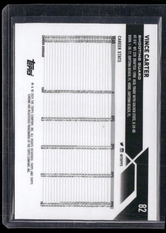 2023-24 Topps Chrome #82 Vince Carter Orange Geometric #/25