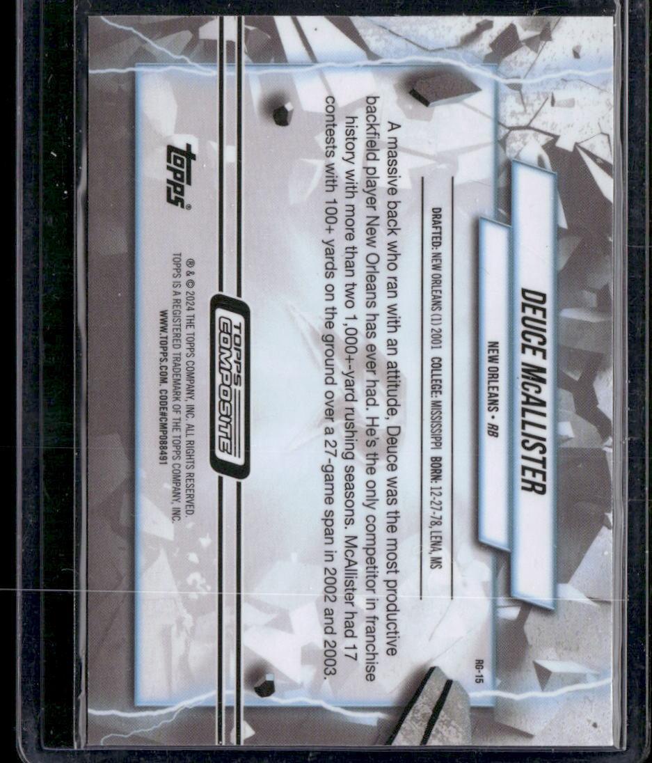 2023 Topps Composite #RG-15 Deuce McAllister Resurgence Grounded