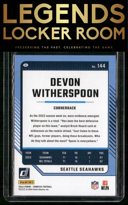 2024 Donruss #144 Devon Witherspoon