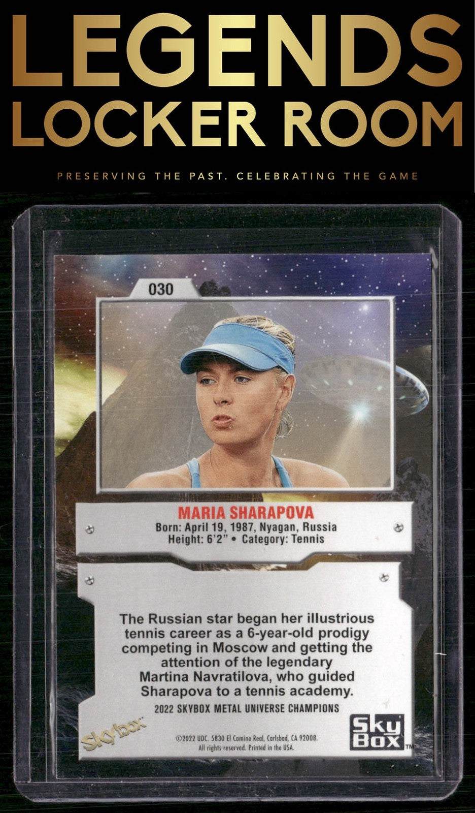 2022 SkyBox Metal Universe Champions #030 Maria Sharapova