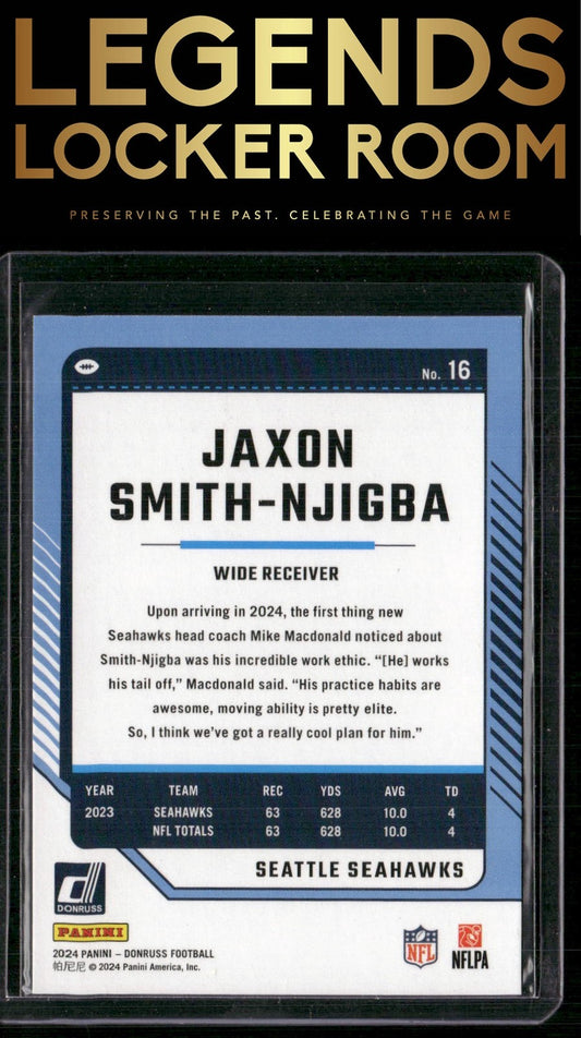 2024 Donruss #16 Jaxon Smith-Njigba Press Proof Red
