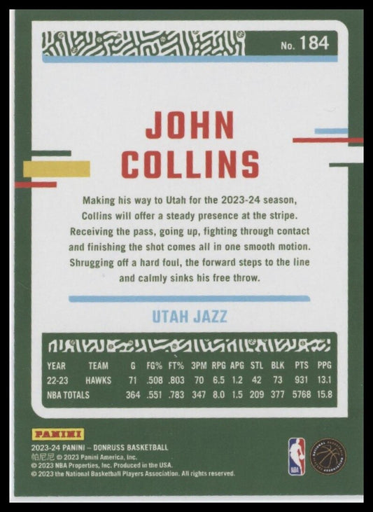 2023-24 Donruss #184 John Collins