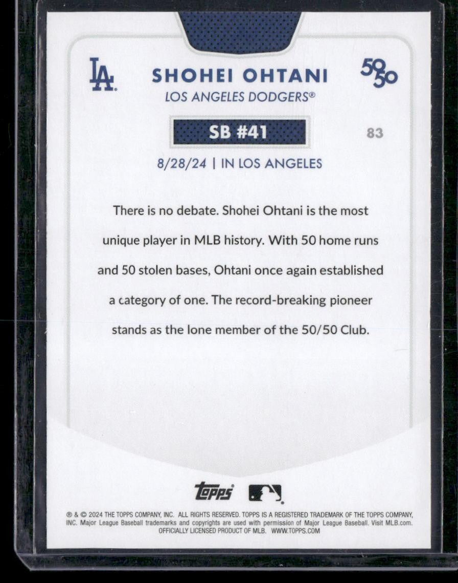 2024 Topps 50/50: Shohei Ohtani SB #41 Shohei Ohtani