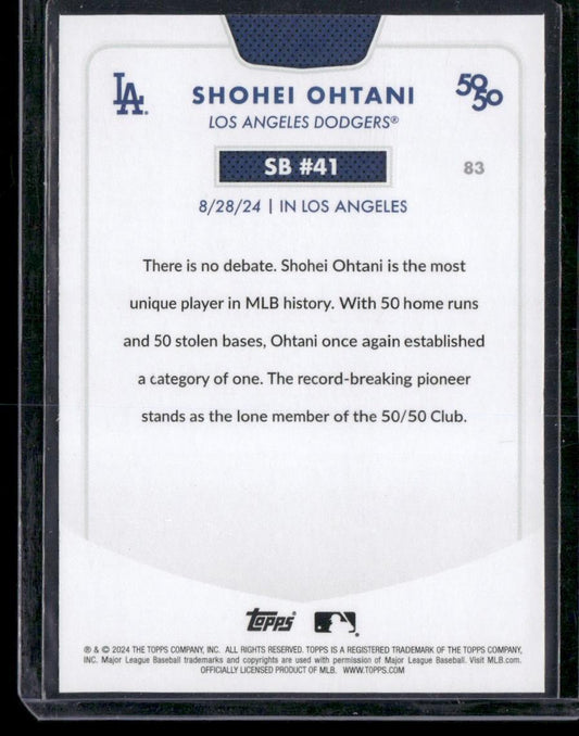 2024 Topps 50/50: Shohei Ohtani SB #41 Shohei Ohtani