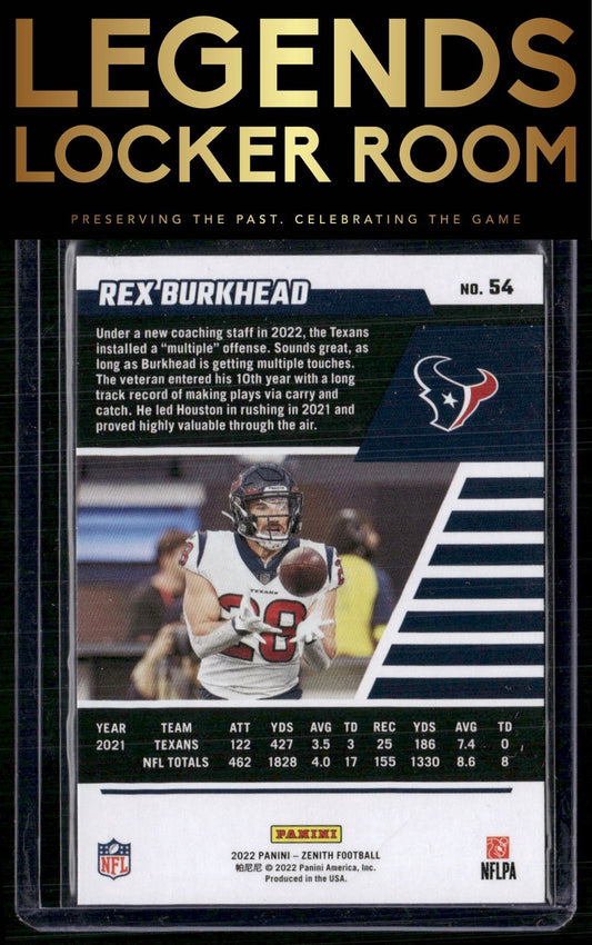 2022 Zenith #54 Rex Burkhead Retail