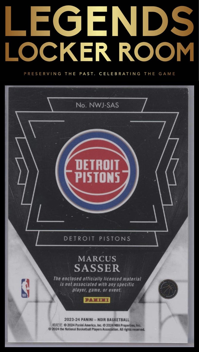 2023-24 Panini Noir #NWJ-SAS Marcus Sasser New Wave Jerseys #/99
