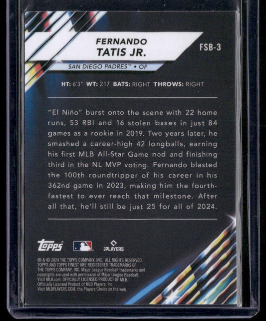 2024 Finest #FSB-3 Fernando Tatis Jr. Future So Bright
