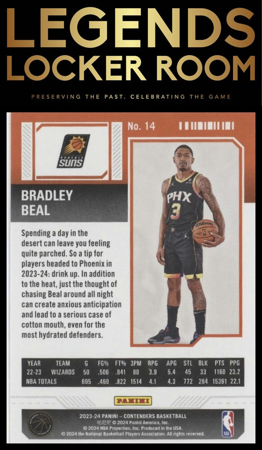 2023-24 Panini Contenders #14 Bradley Beal Season Ticket Retail