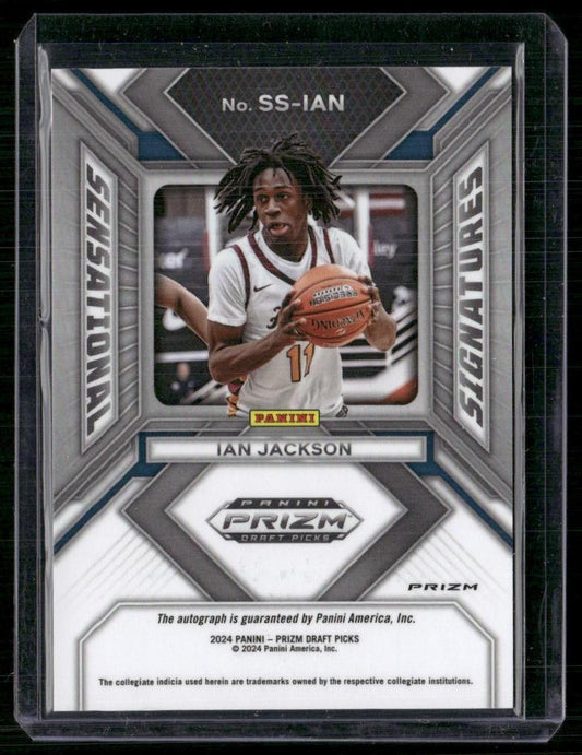 2024 Panini Prizm Draft Picks Ian Jackson Sensational Signatures Prizms Silver