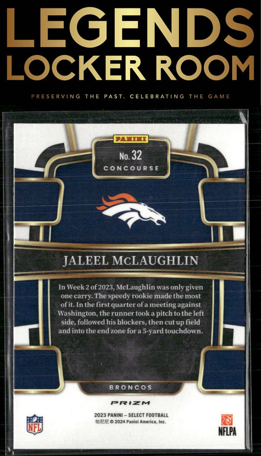 2023 Panini Select #32 Jaleel McLaughlin Silver Prizms Die Cuts