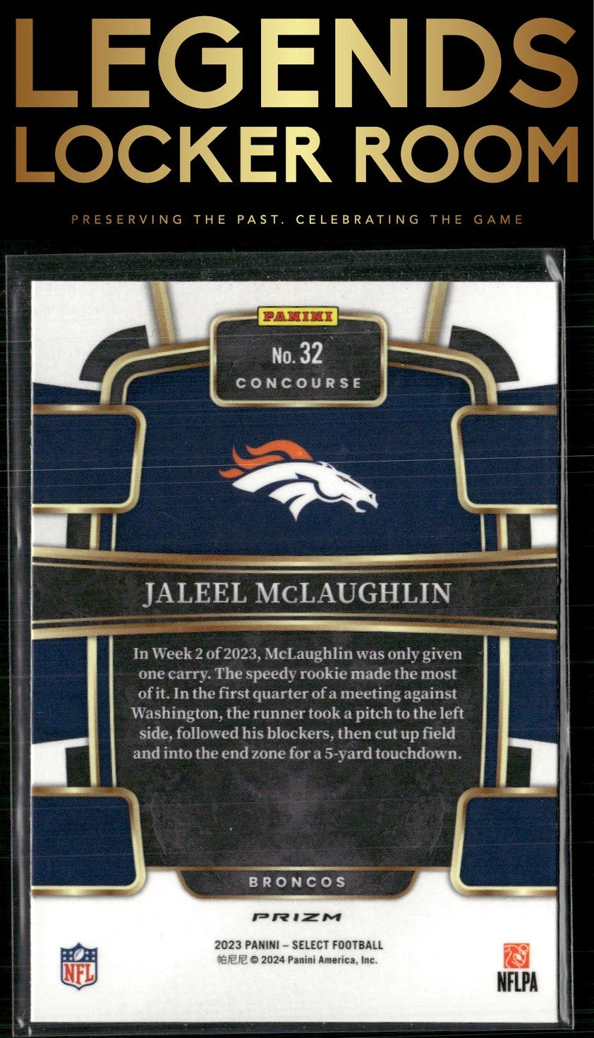2023 Panini Select #32 Jaleel McLaughlin Silver Prizms Die Cuts