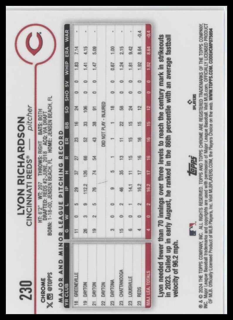 2024 Topps Chrome #230 Lyon Richardson