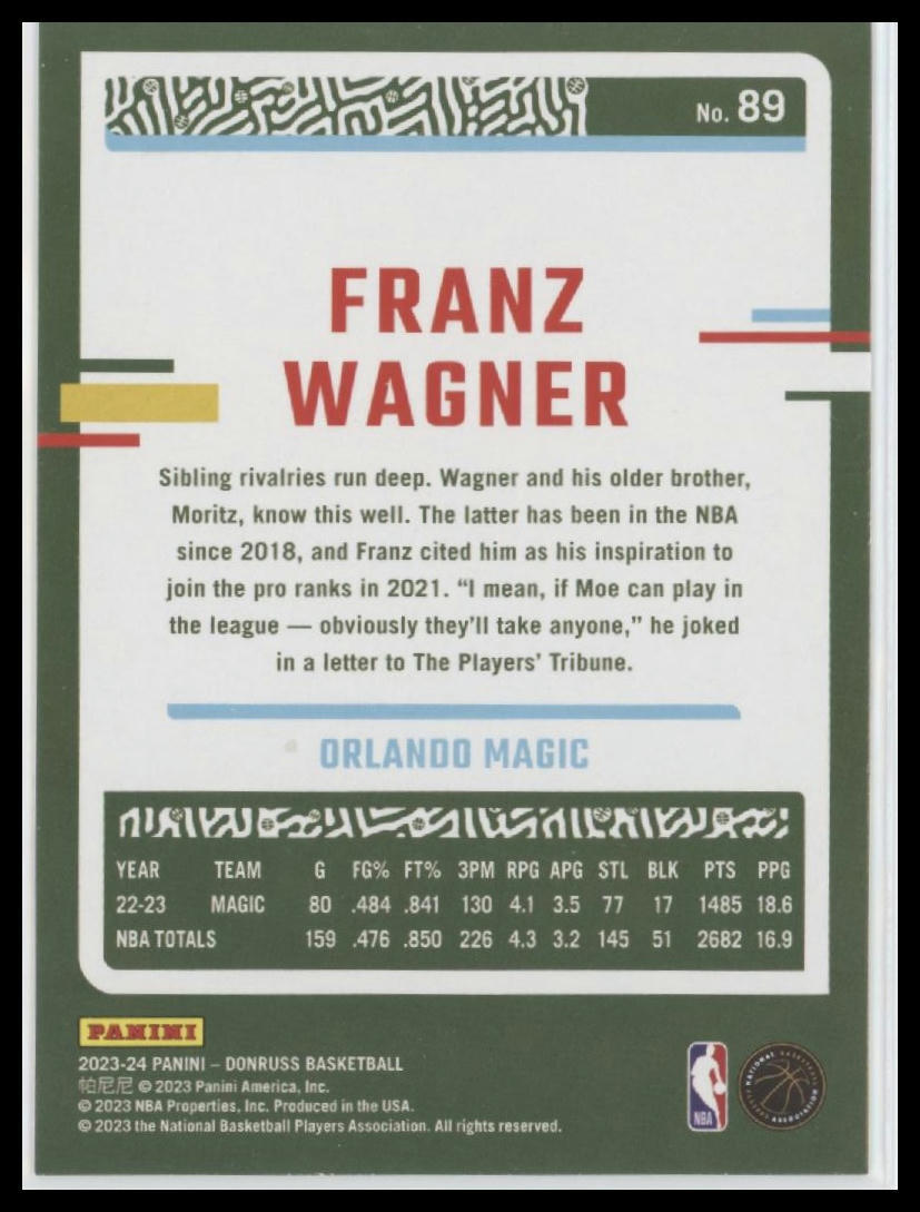 2023-24 Donruss #89 Franz Wagner