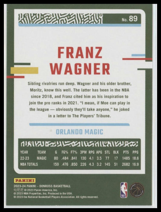 2023-24 Donruss #89 Franz Wagner