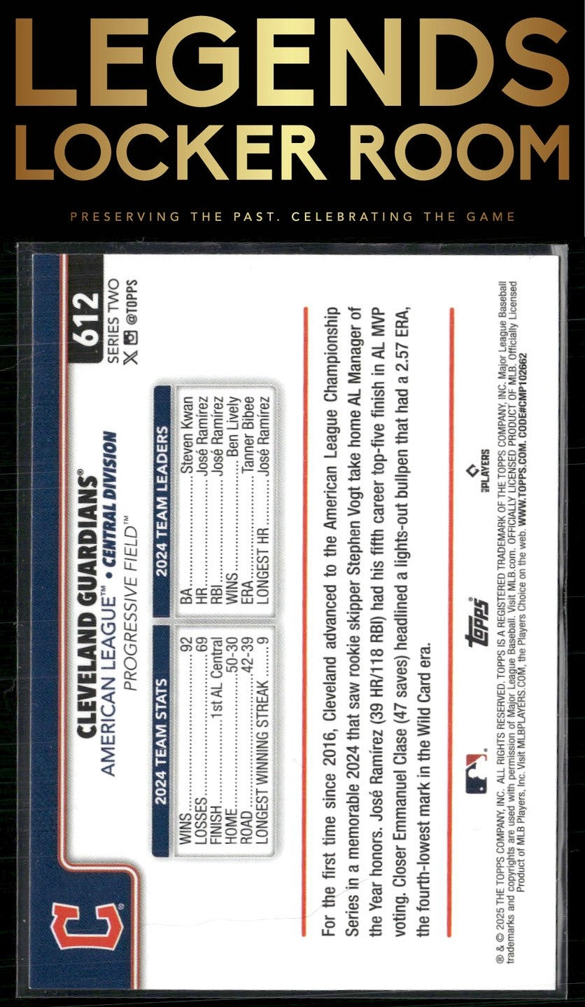 2025 Topps #612 Cleveland Guardians Holiday