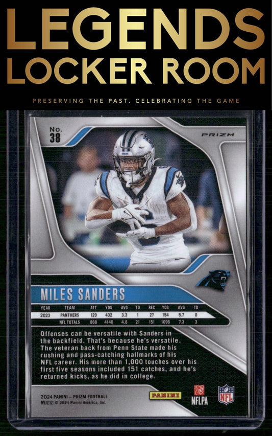 2024 Panini Prizm #38 Miles Sanders Silver