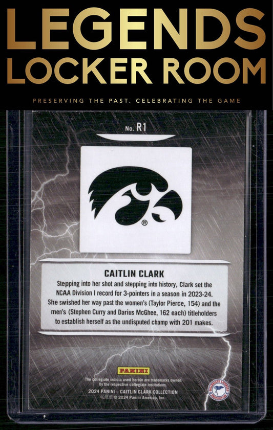 2024 Panini Caitlin Clark Collection #R1 Caitlin Clark Raining 3s