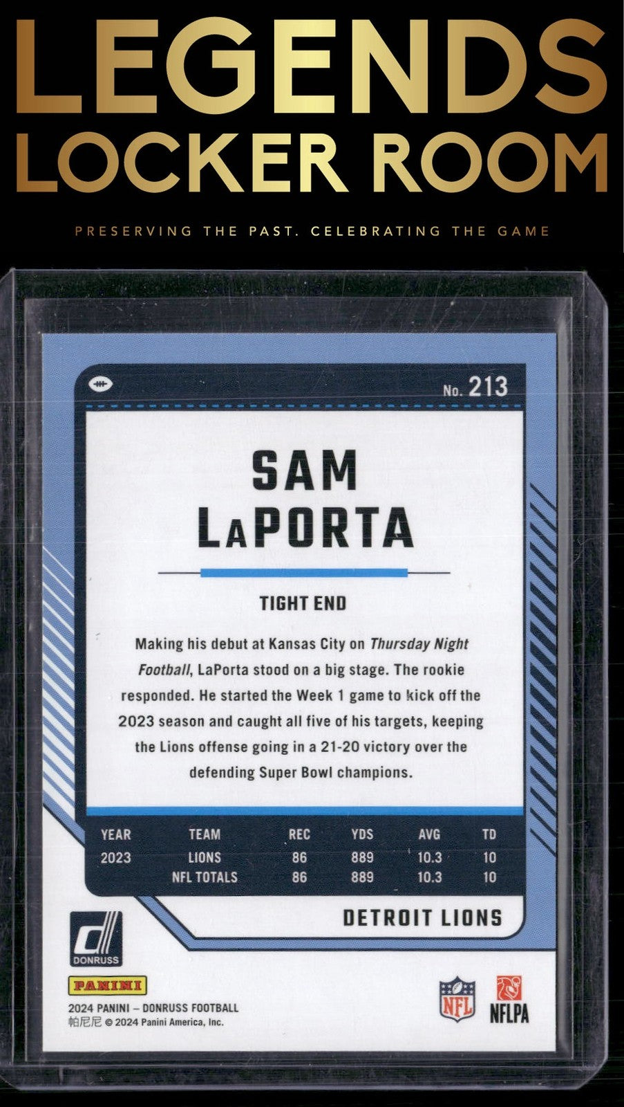 2024 Donruss #213 Sam LaPorta No Name
