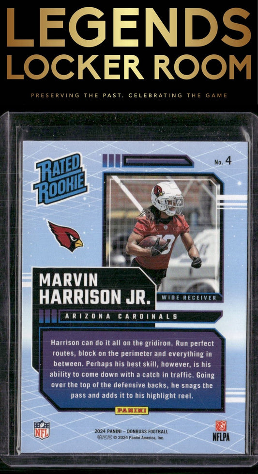 2024 Donruss #4 Marvin Harrison Jr. Rated Rookies Retro