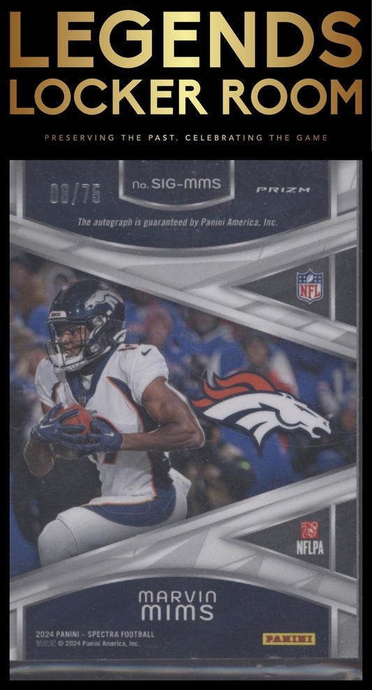 2024 Panini Spectra Marvin Mims Signatures Celestial /75