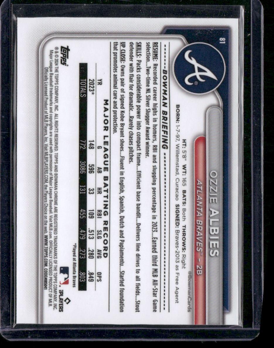 2024 Bowman Chrome #81 Ozzie Albies