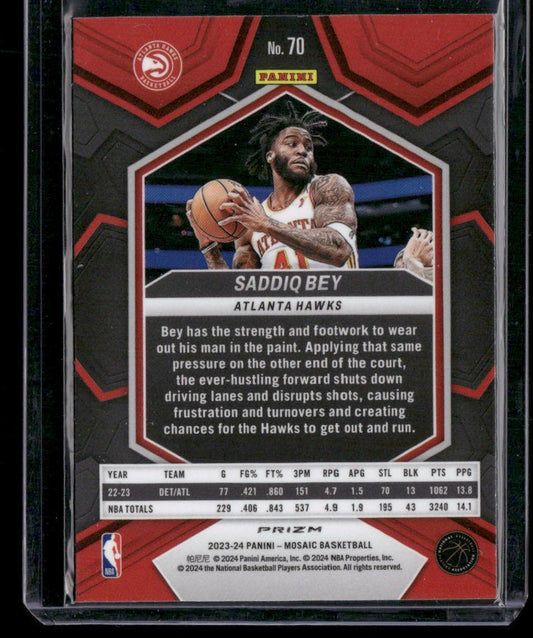 2023-24 Panini Mosaic #70 Saddiq Bey Silver