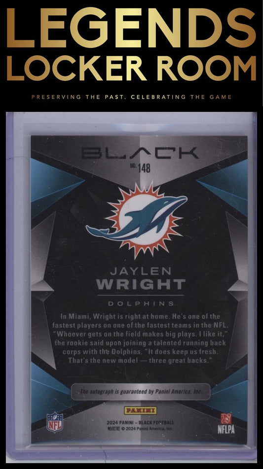 2024 Panini Black #148 Jaylen Wright Rookies Autographs #/199