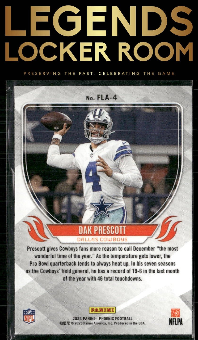 2023 Panini Phoenix #FLA-4 Dak Prescott Flame Throwers