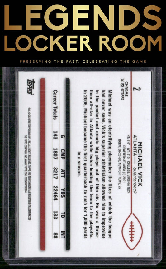 2024 Topps Chrome #2 Michael Vick Orange Geometric Refractor #/25