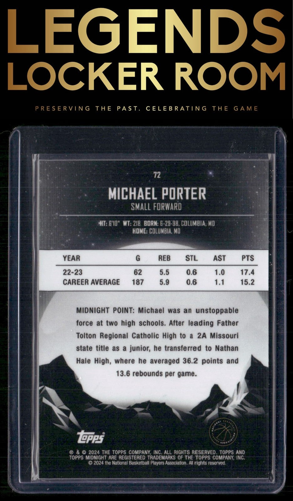 2023-24 Topps Midnight #72 Michael Porter Jr.