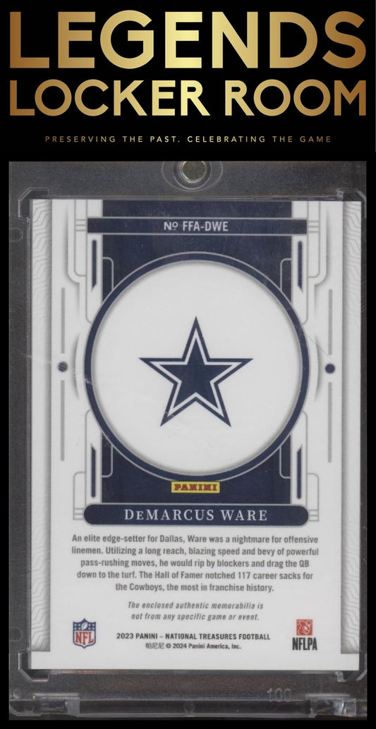 2023 Panini National Treasures #FFA-DWE DeMarcus Ware Framed Fabric #/49