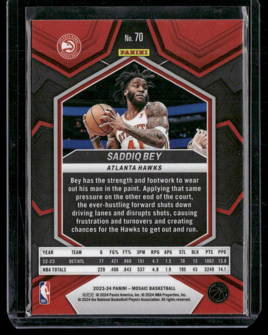 2023-24 Panini Mosaic #70 Saddiq Bey