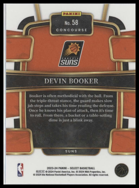 2023-24 Panini Select #58 Devin Booker Blue (Retail Base)