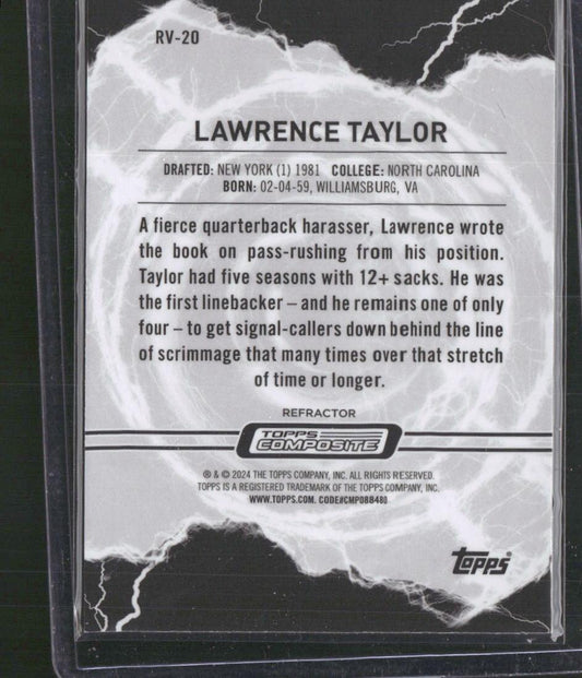 2023 Topps Composite #RV-20 Lawrence Taylor Resurgence Voltaic Refractor