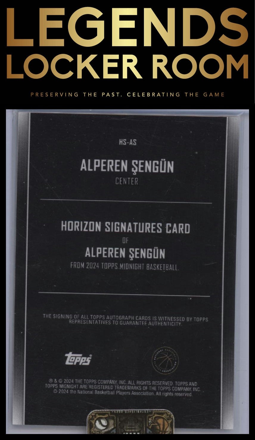 2023-24 Topps Midnight #HS-AS Alperen Sengün Horizon Signatures Twilight #/199