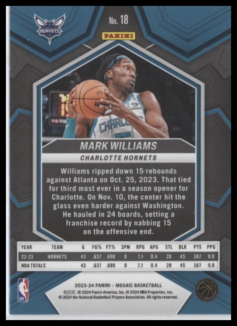2023-24 Panini Mosaic #18 Mark Williams