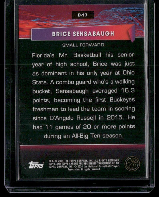 2023-24 Topps Chrome #D-17 Brice Sensabaugh Destiny