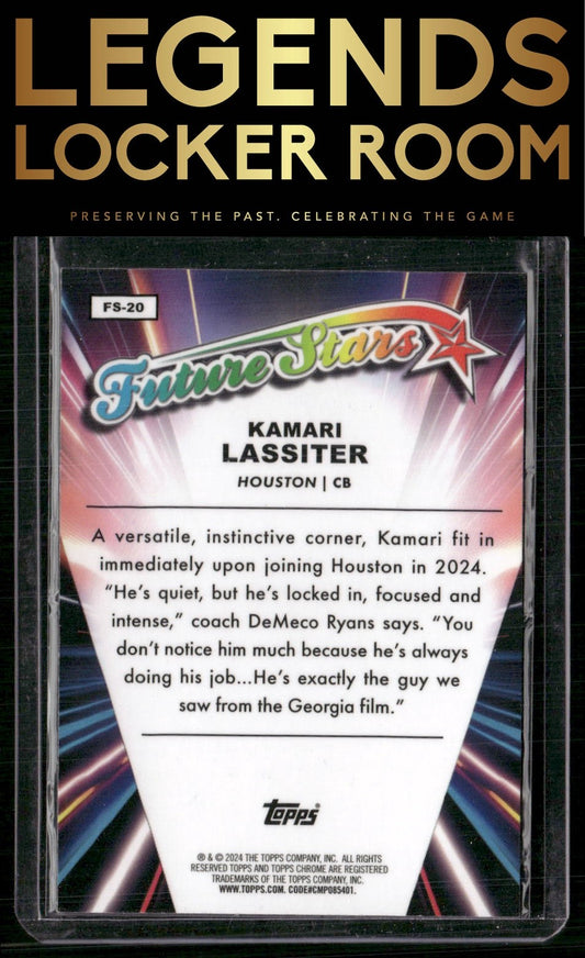 2024 Topps Chrome #FS-20 Kamari Lassiter Future Stars Refractor