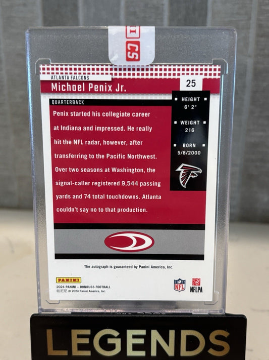 2024 Panini Donruss - Retro 1994 Auto Michael Penix Jr. 01/25 First On Print!