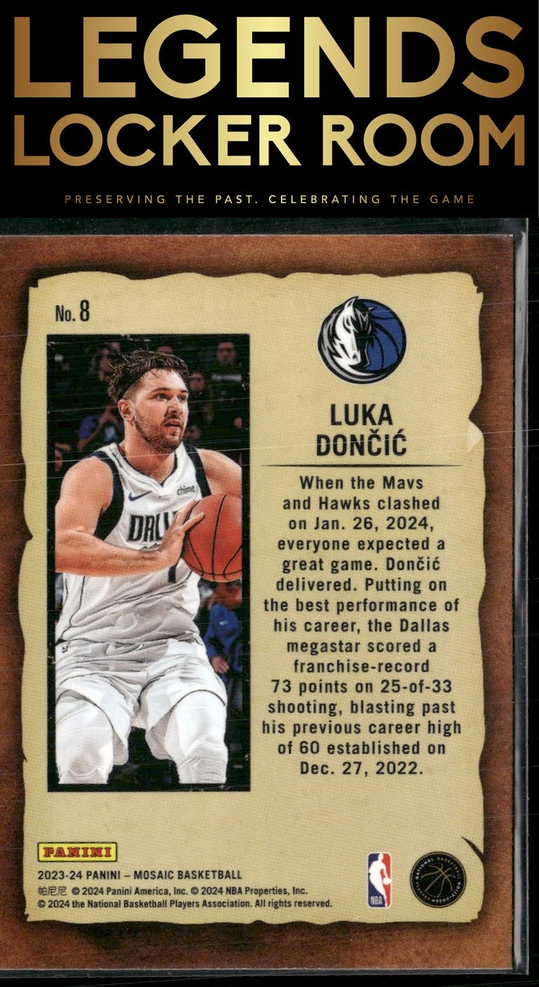 2023-24 Panini Mosaic #8 Luka Doncic Notoriety