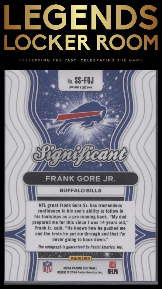 2024 Panini Prizm #SS-FGJ Frank Gore Jr. Significant Signatures