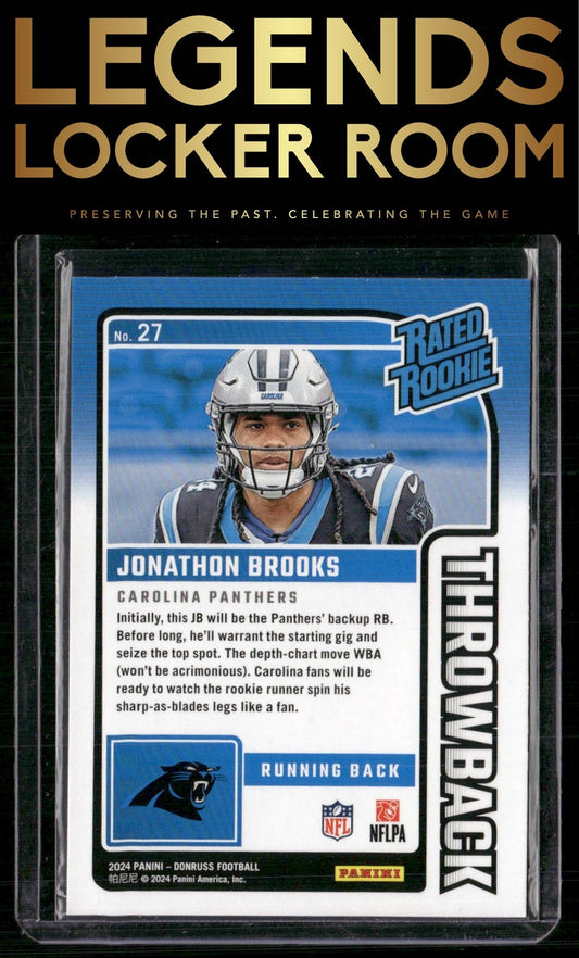 2024 Donruss #27 Jonathon Brooks Rated Rookies Throwback