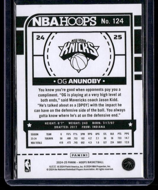 2024-25 Hoops #124 OG Anunoby