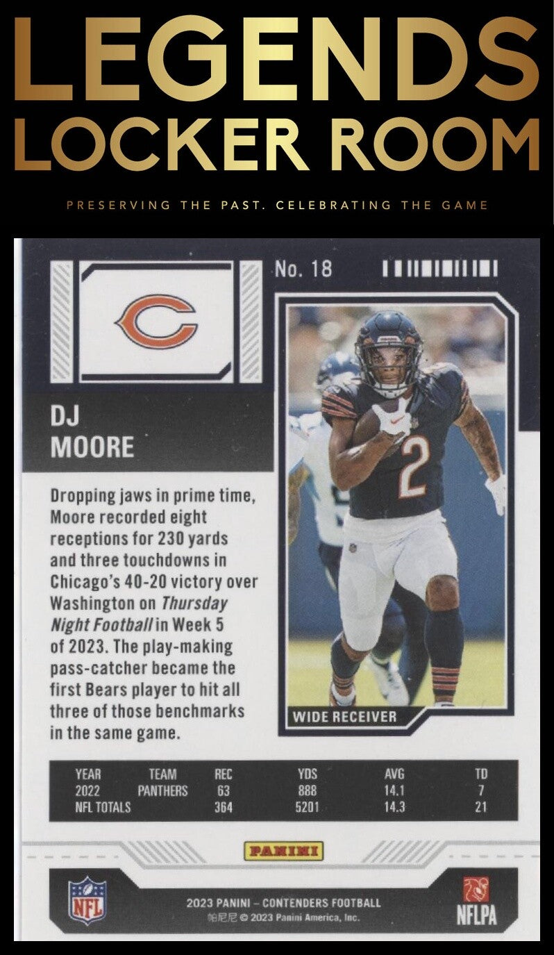 2023 Panini Contenders #18 DJ Moore