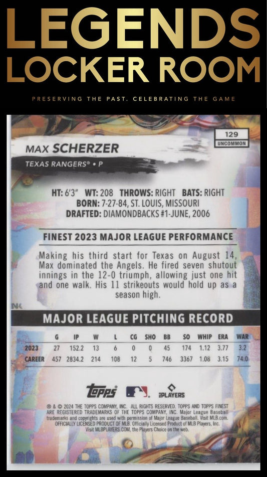 2024 Finest #129 Max Scherzer